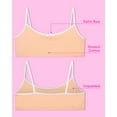 thumbnail image 6 of Sweet & Sassy Girls Cotton Spandex Cami Crop Training Bra (10 Pack), 6 of 6