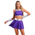 thumbnail image 5 of Trajes de cosplay de Halloween para mujer, guantes cortos sin mangas y minifalda oscilante, disfraces de fiesta temática de carnaval, ropa para discoteca, 5 of 5