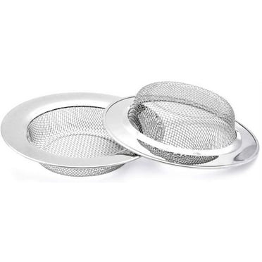 2 Pack Kitchen Sink Strainer, Stainless Steel Drain Cover, Anti Clogging Mesh Drain Strainer for Kitchen Sinks Drain, Large Wide Rim 4.5" Diameter