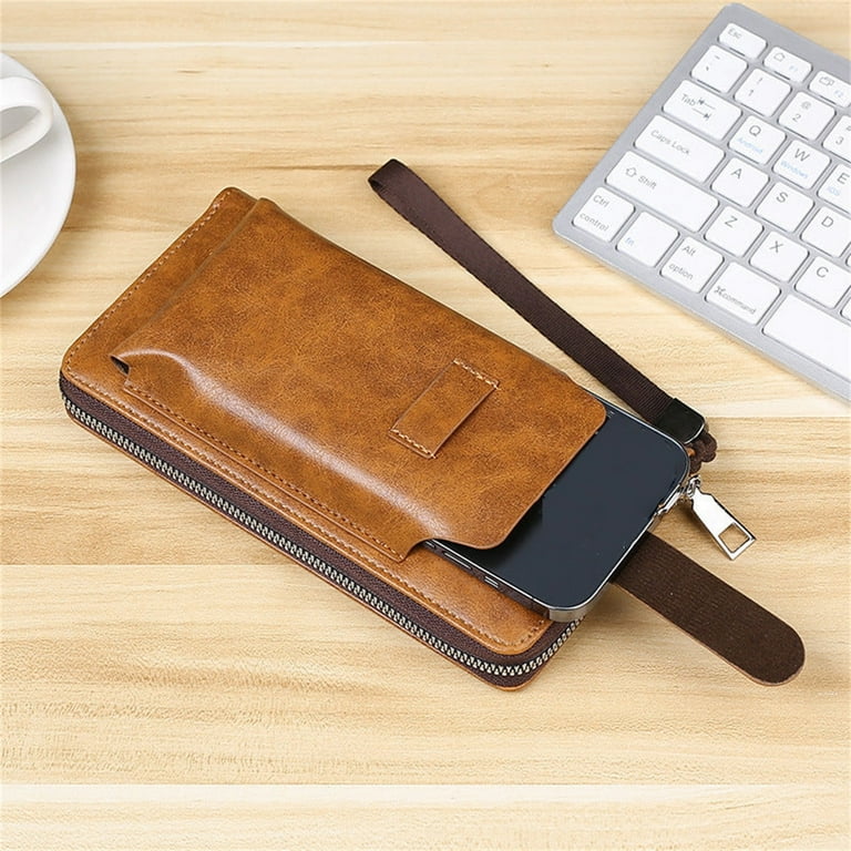 Long Business Men's Leather Wallet Card Holder Big Capacity