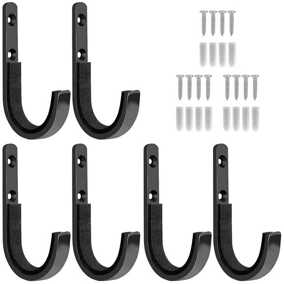 Wall Mounted Shooting Tool Racks, 3 Pairs Rifle Display Racks, Sturdy Carbon Steel for Rifles and Bows, U-Shaped Design with Non-Slip Padding, Easy Installation