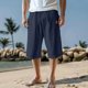 thumbnail image 1 of pstuiky Pantalones cortos deportivos para hombre, Pantalones cortos deportivos informales de moda para hombre con bolsillos y cintura con cordones para fitness y deporte., 1 of 6