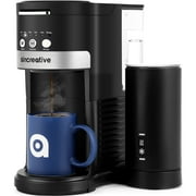 Sincreative Single Serve Coffee Maker for K Cup Pods & Ground Coffee,Coffee Machine with Milk Frother, Black