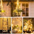thumbnail image 4 of Paquete de 2 Guirnaldas de Luces LED de 10 m, 2 Modos de Iluminación, Funciona con Pilas, 100 LED, Alambre Plateado, para Dormitorio, Pared, Fiesta de Navidad, Boda, Cumpleaños, Decoración, Blanco, 4 of 5