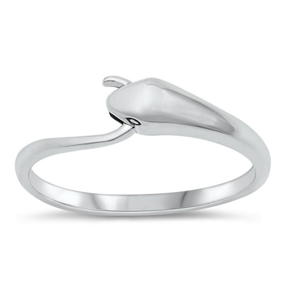 Snake Bite Viper Serpent Ring .925 Sterling Silver Band Jewelry Female Male Unisex Size 9