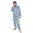 thumbnail image 5 of Bacon and Eggs Pattern One Piece Pajamas Soft Jumpsuit Cozy Sleep and Play Romper Zipper and Pockets 13Y-14Y, 5 of 8