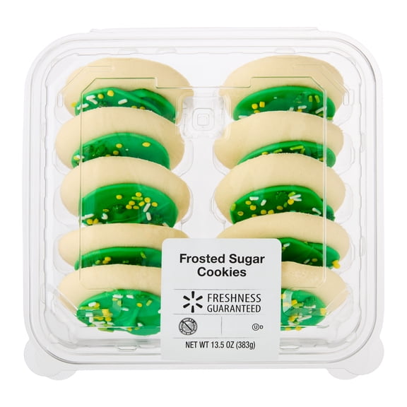 Freshness Guaranteed St. Patrick's Day Baked Frosted Sugar Cookies, 13.5 oz, 10 Count