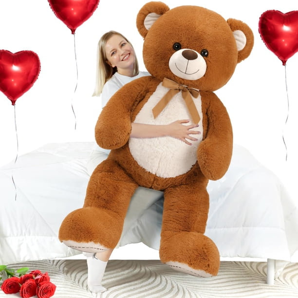 Peluche Morismos, oso de peluche gigante, 130 cm, color marrón