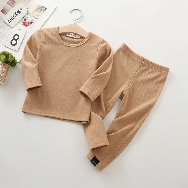 Pijamas navideños para niños y niñas, ropa de dormir de algodón, conjunto de 2 piezas para el hogar, Otoño e Invierno