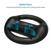 Joycon Steering Wheel (Large Set of 2) Compatible with Nintendo Switch Joycons (Black)