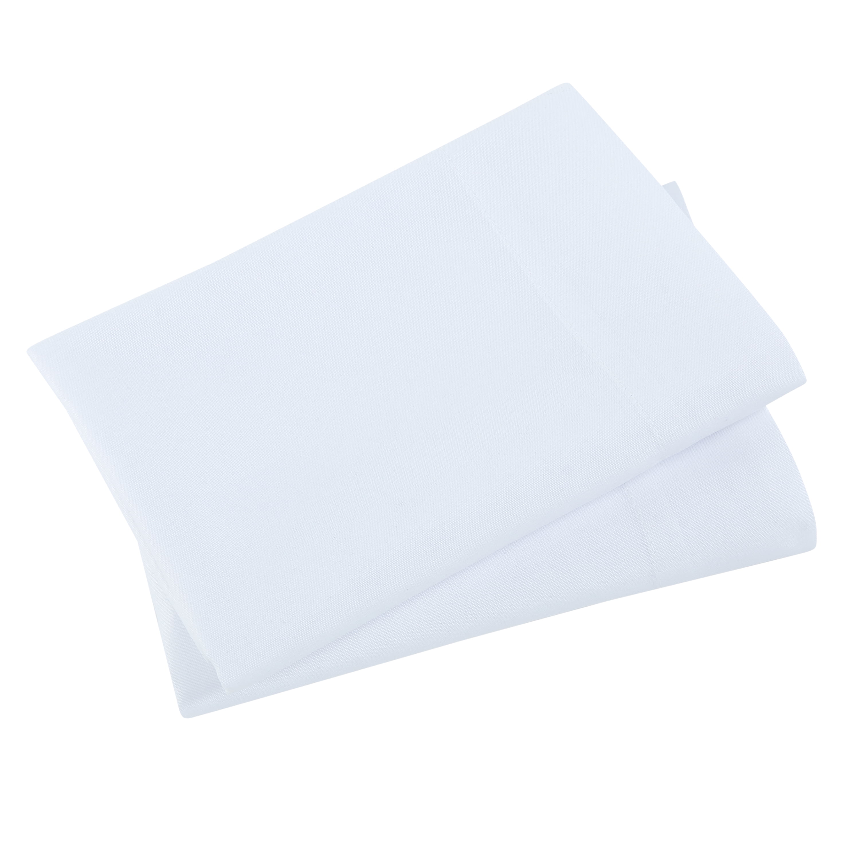 Mainstays Basic Value Microfiber Pillowcase, Arctic White, Standard, 1 Piece