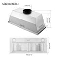 thumbnail image 3 of 30 inch Built-in Range Hood 600CFM 120V-Stainless with LED Lights & Dishwasher-Safe Filter, 3 of 10