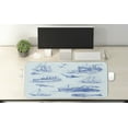 thumbnail image 2 of Nautical Computer Mouse Pad, Nautical Underwater Wildlife Shark Boat Ships Navy Stormy Weather, Rectangle Non-Slip Rubber Mousepad X-Large, 35" x 15" Gaming Size, Blue Baby Blue, by Ambesonne, 2 of 2