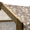 thumbnail image 5 of Floral Pet House, Shabby Form Blossoms over Abstract Pastel Striped Background, Outdoor & Indoor Portable Dog Kennel with Pillow and Cover, 5 Sizes, Warm Taupe Pale Pink, by Ambesonne, 5 of 5