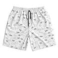 thumbnail image 2 of Honeii's Airplane Print Men's Casual Shorts with Drawstring，Swim Trunks Quick Dry Beach Shorts, 2 of 5
