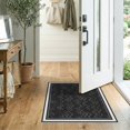 thumbnail image 2 of ODIKA 2'x3' Washable Throw Rug Non-Slip, Low Profile, Flatwoven, Easy Care Long Hallway Textured Featuring Geometric Minimalist Motif Entryway for Study Room, 2 of 7