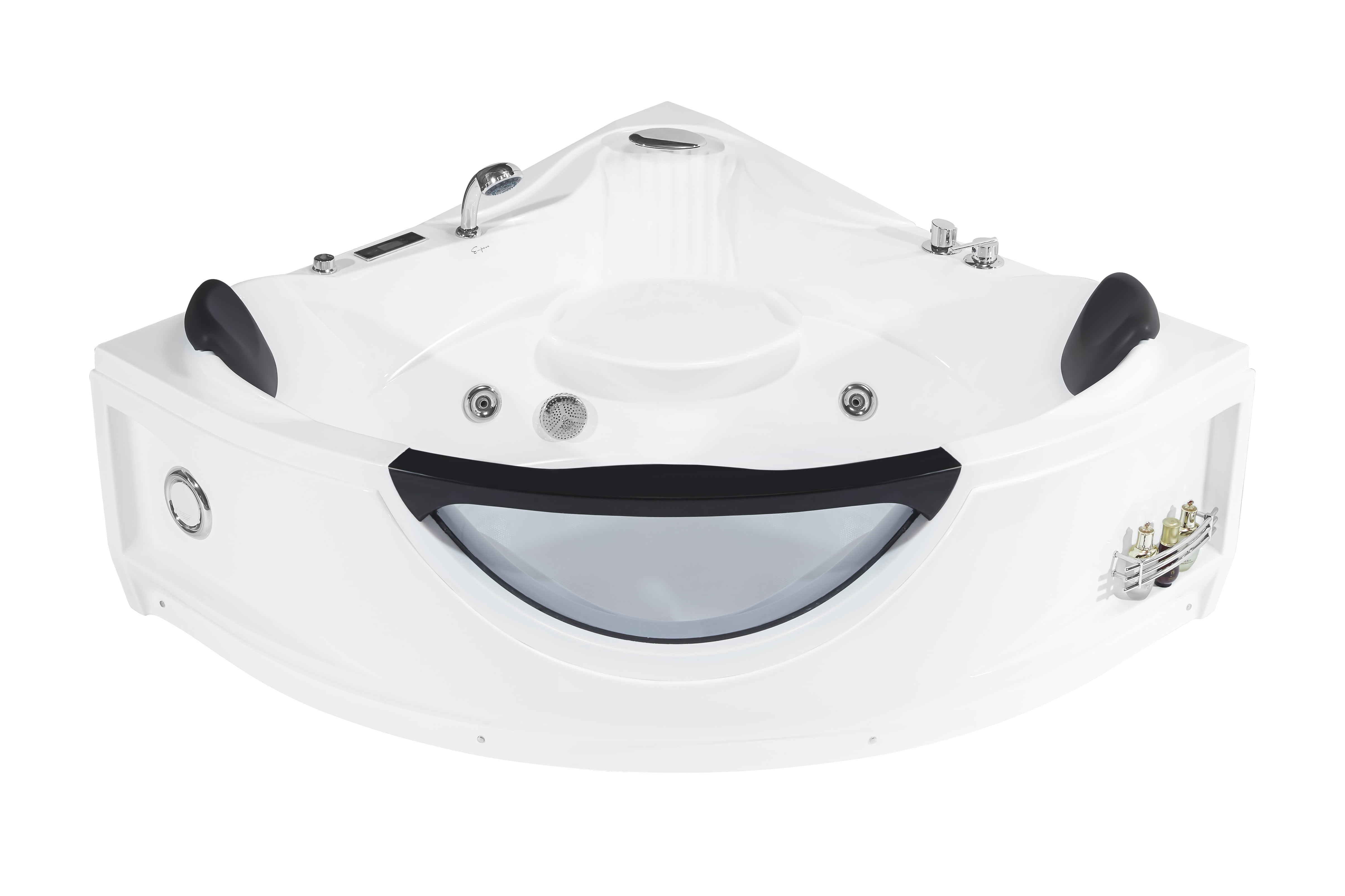 Empava 59" Luxury 2 Person Hydromassage Corner SPA Tub Freestanding Massage Bathtub EMPV-JT319