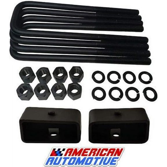 For Tacoma 6-Lug, Tundra 2" Rear Lift Steel Blocks   Extra Long 10" U Bolts 2WD