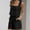 #303-Black, variant on Womens Smocked Ruffle Set Womens Two Piece Summer Outfit Square Neck Crop Tank And Shorts Set For Beach Gift