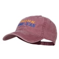 thumbnail image 2 of Proud to be American Embroidered Washed Cap - Maroon OSFM, 2 of 5