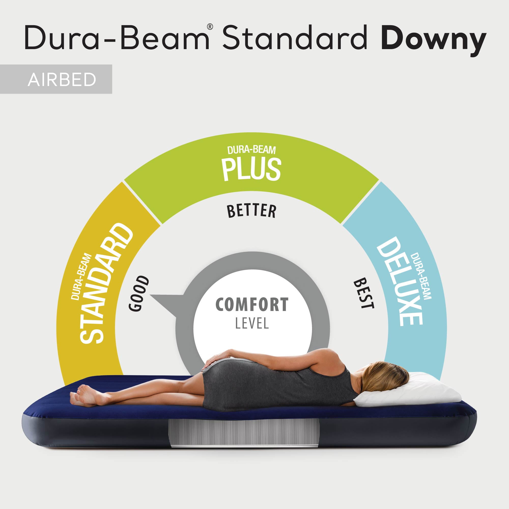 Intex 10" Dura-Beam Standard Downy Air Mattress, Queen (Pump Not Included)