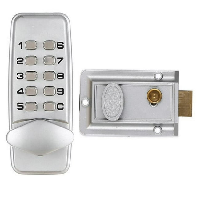 Perilla de Seguridad con Teclado SecureCod VentDepot Grosor puerta 28 a 65mm Níquel Satinado 10 Teclas Mecánicas Aleación de Zinc