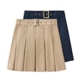 thumbnail image 6 of hengsof Girls Pleated School Uniform Skirt for 5-15 Years Solid Color Elastic Waist Casual Everyday Skirt Basic Versatile Pleated Skirt, 6 of 7