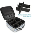 thumbnail image 4 of FORMRS Travel Makeup Bag Large Capacity Train Case Cosmetic Organizer with Adjustable Dividers, Forget Me Not, 4 of 8