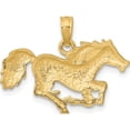 thumbnail image 4 of 14K Yellow Gold Running Horse Charm (20.75 X 24.25) Made In United States k6591, 4 of 5