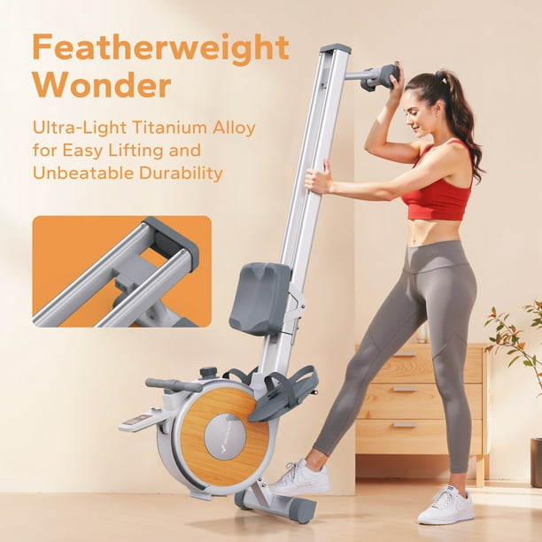 MERACH Magnetic Rowing Machine 350lbs Weight Capacity, 16 Levels