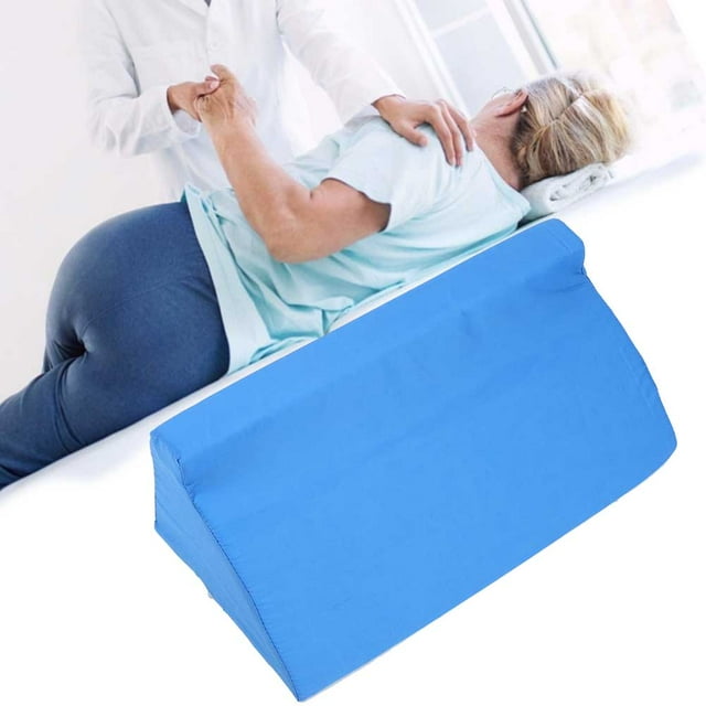 Triangular Pad, Zipper Designs Convenient Radian Curve Designs Bed Cushion, Practical Office For Home Room Rest Blue,White