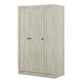 thumbnail image 5 of 3-Door Mirror Wardrobe with shelves, Closet Organizer White, 5 of 18