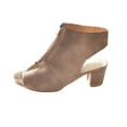 thumbnail image 2 of Sandalias de tacón grueso con boca de pez en la parte delantera de color liso para mujer, zapatos de tacón alto Wmkox8yii hfjk407, 2 of 5