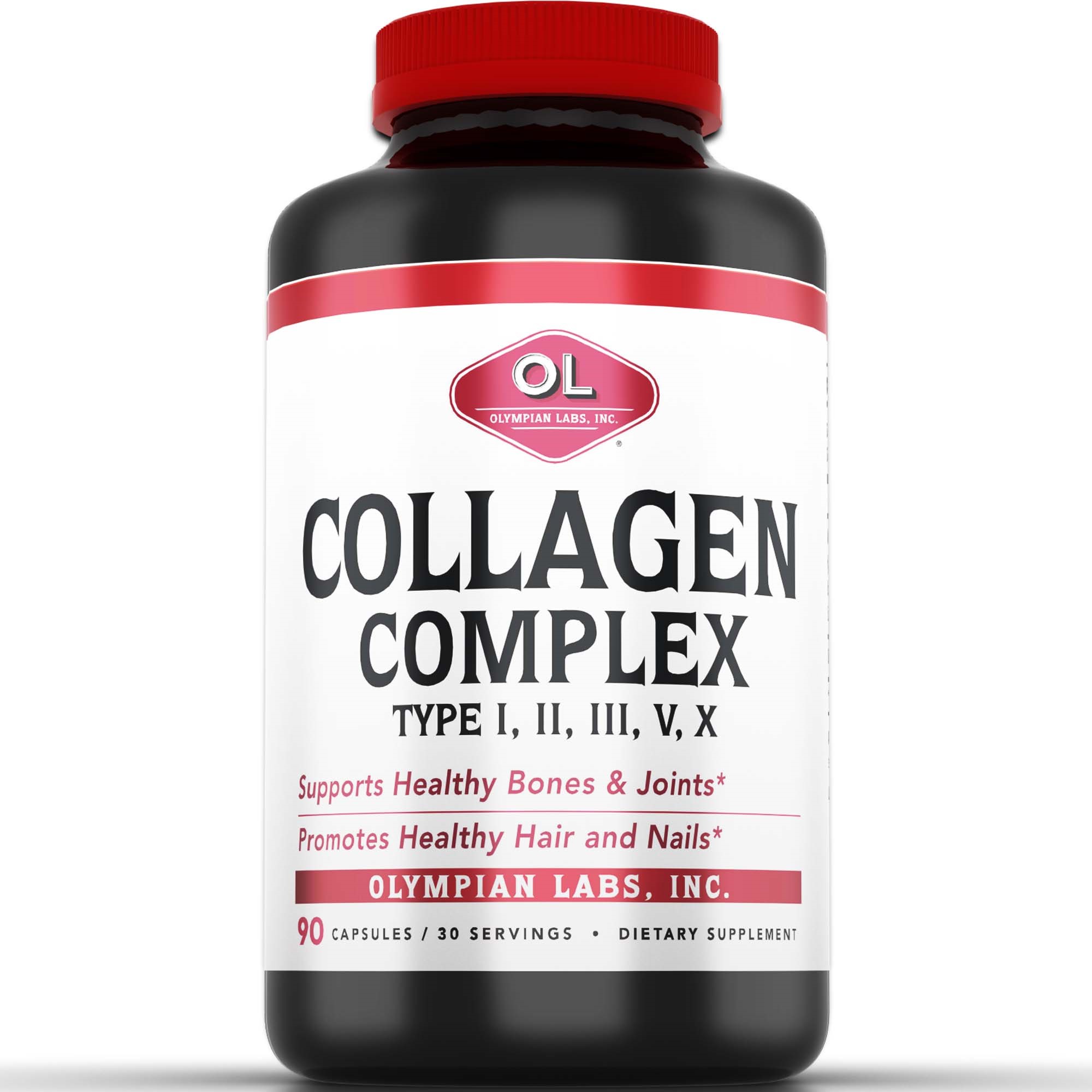 Olympian Labs Collagen Complex Type I, Ii, Iii, V, X 90 Caps