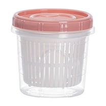 YIKA Tupperware Container Fruit And Vegetable Fresh-keeping Box Kitchen Refrigerator Plastic Food Sealing Box Drains Chopped Green Onions Ginger Garlic Paste Storage Box Kitchen Storage Pink