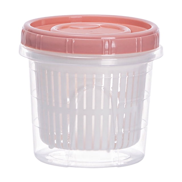 Outside Storage Boxfruit and Vegetable Fresh-Keeping Box Kitchen Refrigerator Plastic Food Sealing Box Drains Chopped Green Onions Ginger Garlic Paste Storage Box