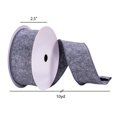 thumbnail image 3 of Vickerman Q215001 2.5 in. x 10 Yards Pewter Felt Ribbon, 3 of 4