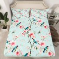 thumbnail image 3 of Homewish Pink Cherry Blossoms Twin Sheet Sets, Rustic Birds Animal Twin Fitted Sheet, Vintage French Style Flat Sheet, Super Cozy Room Decor, 3-Piece, 3 of 8