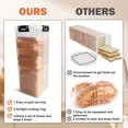 thumbnail image 5 of Slide-Out Bread Storage Container with Airtight Lid, Clear Plastic Bread Box with Drawer Tray for Sandwich Loaves, Bagels & Buns, 13×5×5 in BPA-Free Bread Keeper for Counter, Pantry & Freezer, 5 of 9