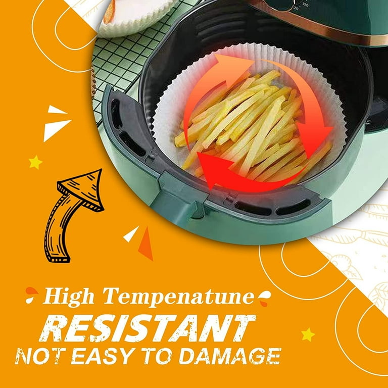 Air Fryer Disposable Paper Liner, Air Fryer Natural Parchment Paper  Non-Stick Air Fryer Liners Cooking Paper for Air Fryer for Baking Roasting