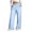 Light Blue, variant on Women's Casual Fashion Printed Loose Drawstring Wide Leg Pants with Pockets Comfy Relaxed Streetwise Vacation Travel, Mint Green XXL