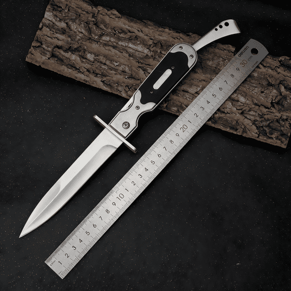 G10 Handle Stainless Steel Folding Utility Knife, Heavy Duty Sharp Pocket Cutting Tool for Camping Hiking Fishing Outdoor Survival Gardening