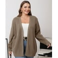 thumbnail image 3 of Daystry Fall Winter Womens Plus Size Open Front Casual Long Sleeve Chunky Cable Knit Classic Sweaters Cardigan, 3 of 8