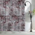 thumbnail image 2 of Shower Curtains for Bathroom-72"x72",Gradient Grey Wine Red Waterproof Bath Curtain Grommet Shower Curtain Set with Hooks, 2 of 9