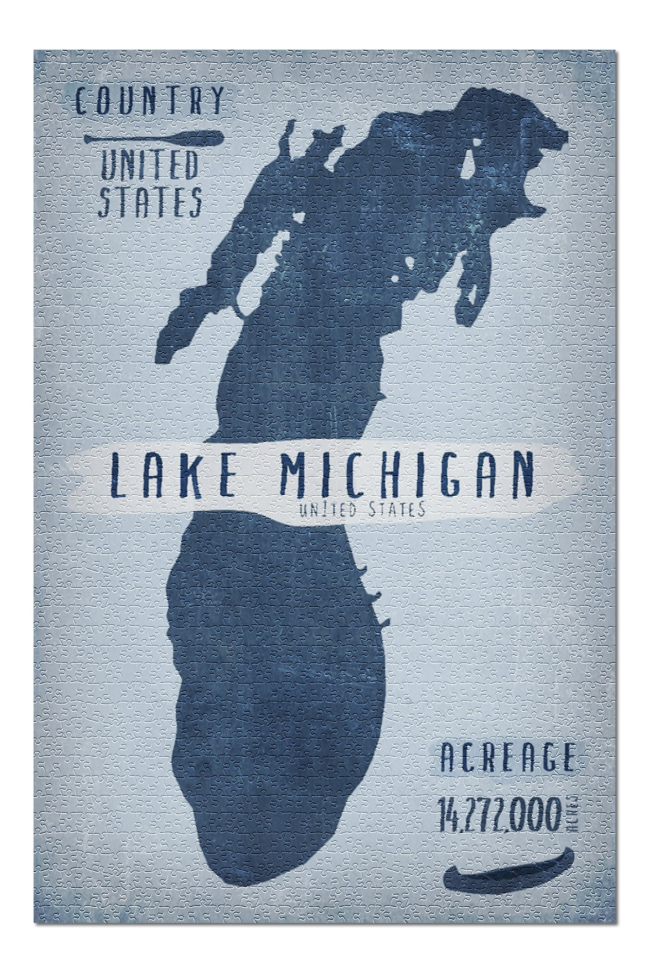 Lake Michigan, United States Lake Essentials Shape, Acreage and