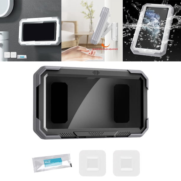 Estante de almacenamiento BLESIY para Baño Rotación 360 Soporte para teléfono de ducha transparente