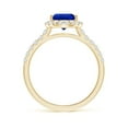thumbnail image 3 of ANGARA Lab Grown 1.75 Ct Blue Sapphire Halo Engagement Ring for Women in 14K Yellow Gold (Size-9x7mm) | September Birthstone, Anniversary, Jewelry Gift for Women | Lab-Grown Blue Sapphire Ring, 3 of 11