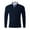 Blue, variant on ZCFZJW Men's Quarter Zip Up Sweaters Fall Winter Slim Fit Lightweight Mock Neck Pullover Casual Solid Color Knitted Polo Sweaters Black L