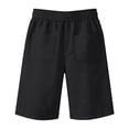 thumbnail image 5 of Arlun 2 Piece Short Sets for Women Summer V-Neck Button up Short Sleeve Polo Shirts Matching Straight Leg Shorts with Pocket Casual Workout and Daily Wear Two Piece Fashion Outfit Black S, 5 of 5