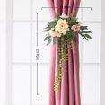 thumbnail image 2 of Curtain Tieback Fake Flower: Modern Drapery Holdback Drape Tie Back for Wedding, 2 of 10